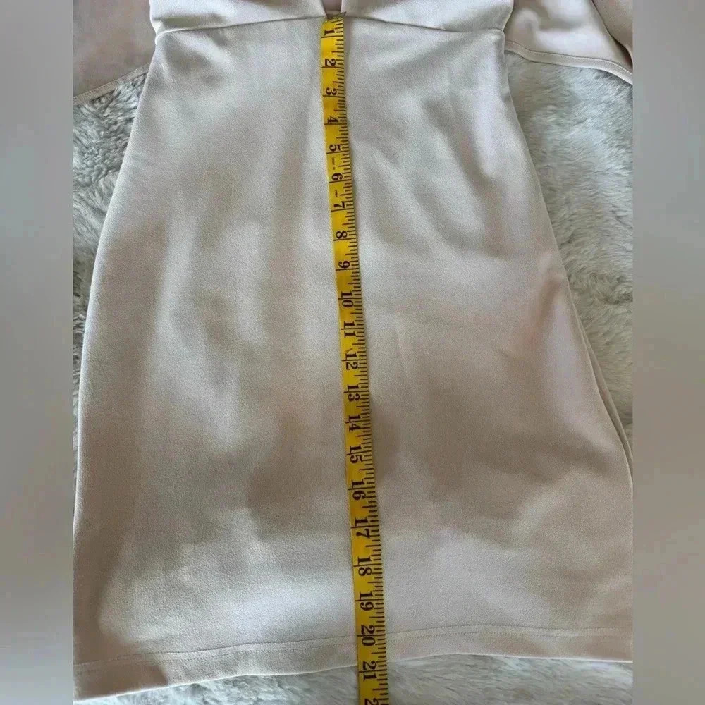Dance and Marcel cream bodycon cape dress with slit size small - Picture 14 of 16
